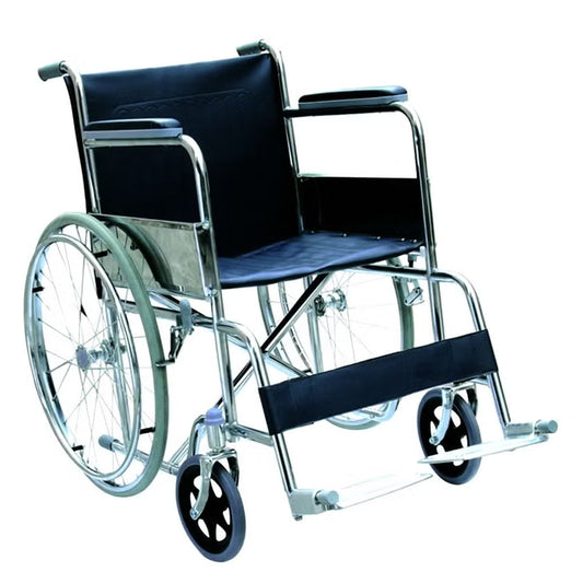 Basic Wheelchair – Manual Mobility Support Chair for Patient Transport